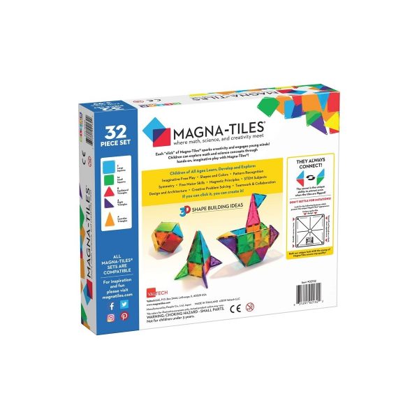 magna t clear de 32 piezas de construccion magnetica de colores 1