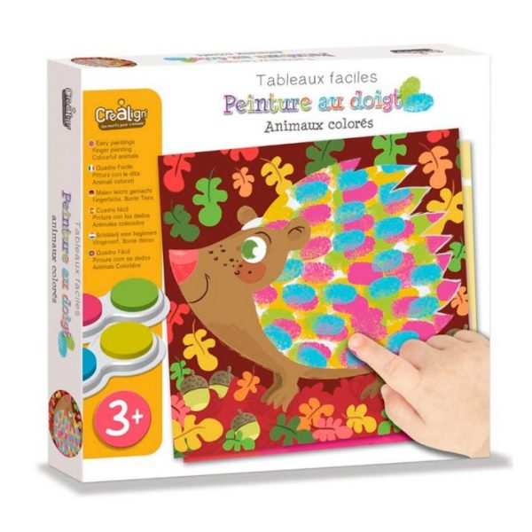 pintura dedos laminas animales coloridos crealign 1 1