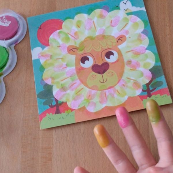 pintura dedos laminas animales coloridos crealign 3 1