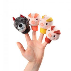Marionetas de dedo Los Tres Cerditos de Lilliputiens