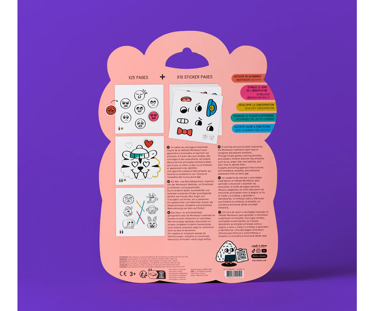 LIBRO MONTESSORI STICKERS EMOCIONES – OMY 4 LIBRO MONTESSORI STICKERS EMOCIONES – OMY - Imagen 4