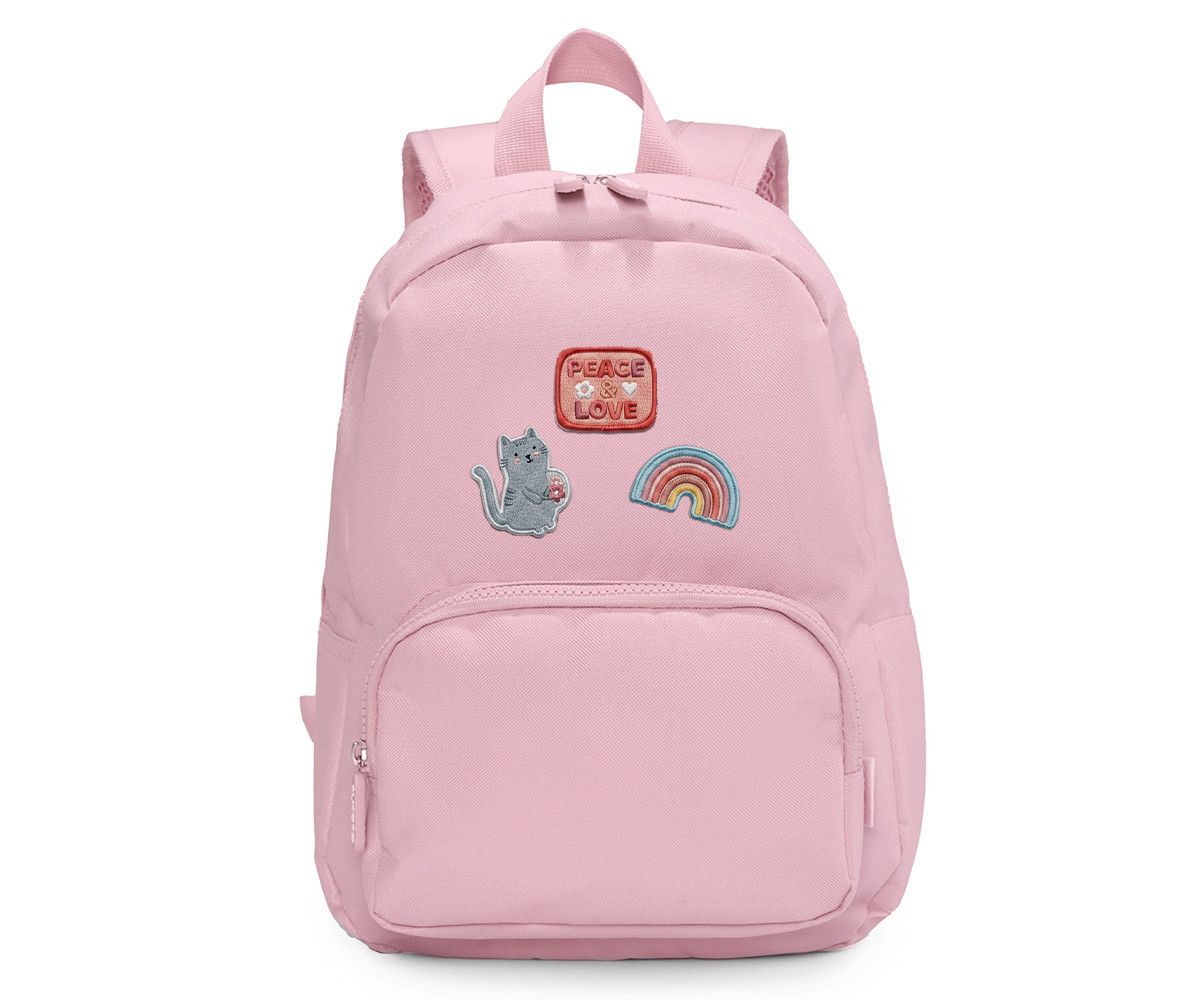 Mochila Solid Color Pink + 6 Parches Autoadhesivos Fantasy 1 Mochila Solid Color Pink + 6 Parches Autoadhesivos Fantasy