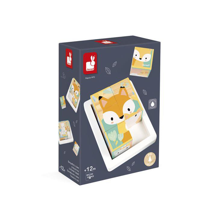 PUZZLE MADERA BANDEJA DE 6 CUBOS