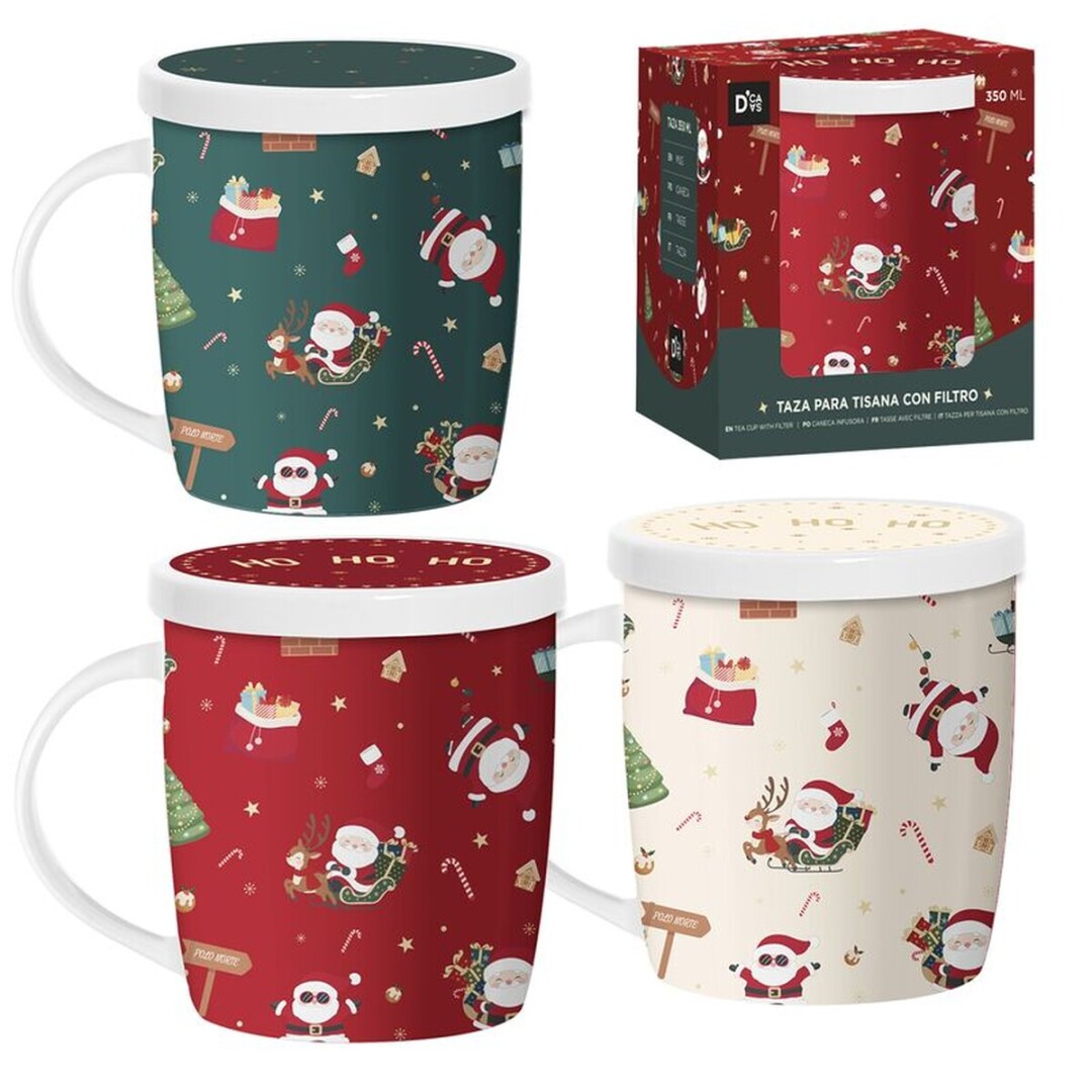 TAZA NAVIDAD CON FILTRO 350ML 1 TAZA NAVIDAD CON FILTRO 350ML
