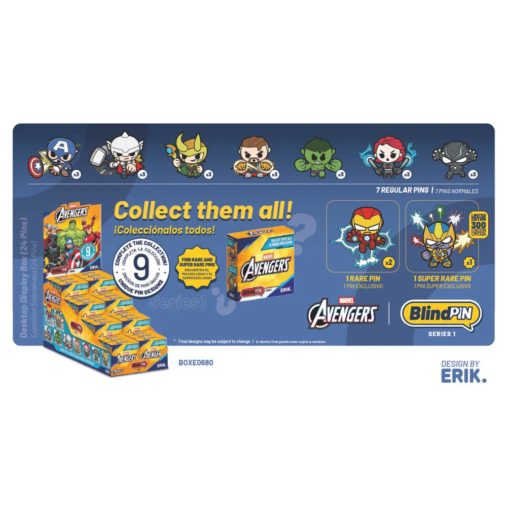 PIN MISTERIOSO AVENGERS - 9 COLECCIONABLES